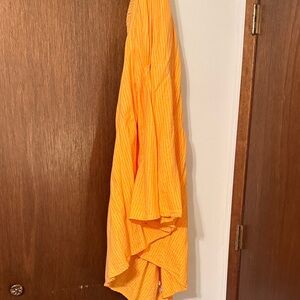 a new day Bright Orange Pleated Dress